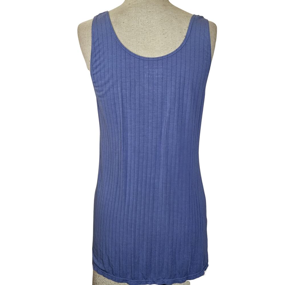 Blue Ribbed Tank Size Large - Picture 2 of 4
